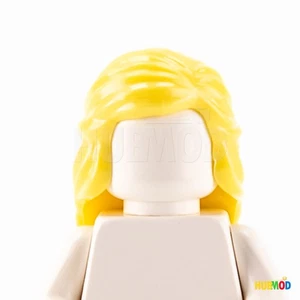 LEGO Minifigura Cabello Brillante Amarillo Claro Mujer Largo Medio con Trenza Alrededor de los Laterales - Imagen 1 de 4