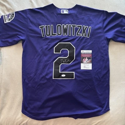 Troy Tulowitzki Signed Jersey Autograph Colorado Rockies Purple JSA COA Large - Image 1 of 4