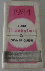 Betriebsanleitung / Owner´s Manual Ford Thunderbird | Aero Bird | Stand 07/1983 - Bild 1 von 3