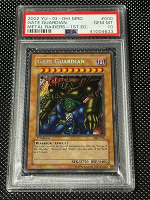 YUGIOH PSA 10 2002 Gate Guardian MRD-000 Secret Rare 1st Edition *4633 - Image 1 of 2