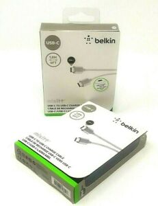 New Belkin USB-If Certified MIXIT 6-Foot USB-C to USB-C Charge Cable - Metallic