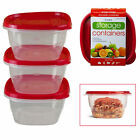 3er-Pack Mahlzeit Zubereitung Lebensmittelbehälter Deckel Wiederverwendbar Mikrowelle Kunststoff BPA-frei