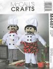 Fabric Stuffed Chef Doll With Clothes Kitchen Decor Sewing Pattern UNCUT 21 Inch