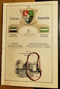 Corps Saxonia Kiel - Wappen Zirkel Haus - um 1910 - Tafel / Studentika - Bild 1 von 1