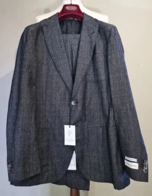 Robert Graham Jungle Glen Check Casual Two Piece Suit Grey Size uk 42 eu 52 - Image 1 of 4