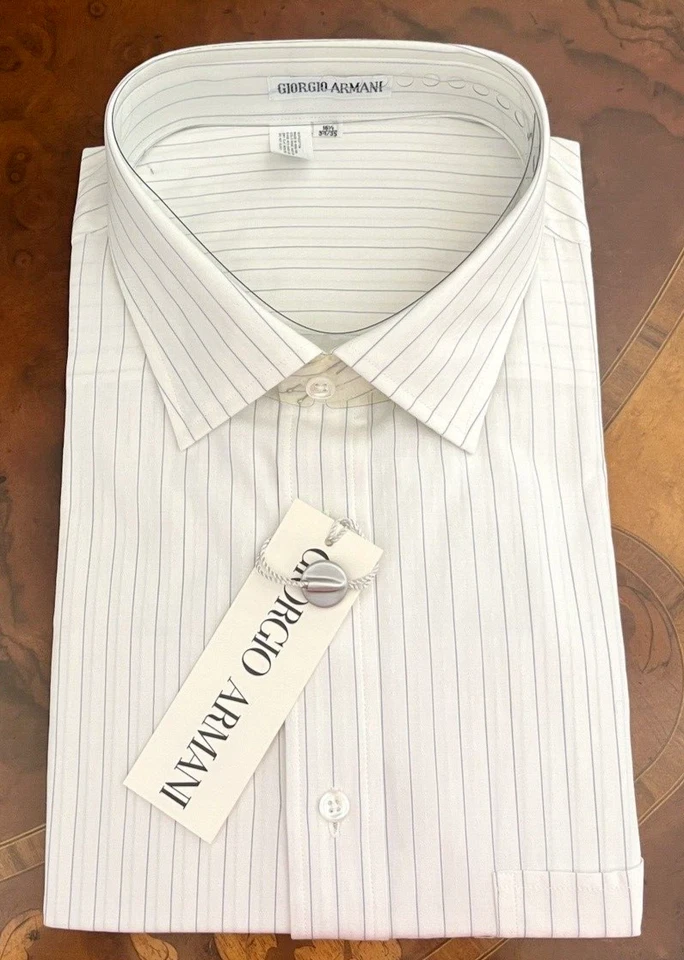 Camisa vintage con botones de manga larga para hombre Giorgio Armani talla 16 1/2 34/35 Foto 1 de 4
