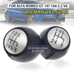5 6 Speed Car Manual Gear Shift Knob Lever Shifter For Alfa Romeo 147 156 - Picture 1 of 8