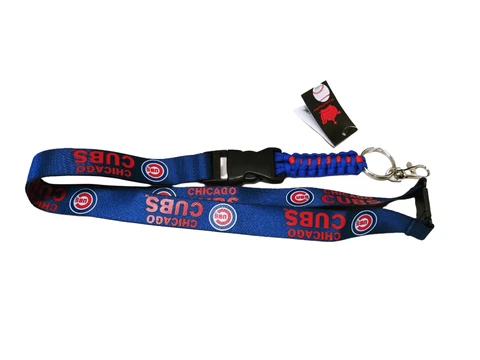 MLB Official Chicago Cubs Lanyard With Buckle Latched Rope Attachment 22" Cover