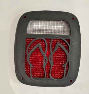 Tongs en 3D - Housses de feu arrière noir pour Jeep CJ YJ TJ années modèles - Slipp