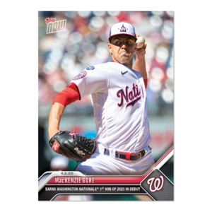 MacKenzie Gore - 2023 MLB TOPPS NOW Card 29 - 1st Win in 2023 Debut Nationals - Picture 1 of 2