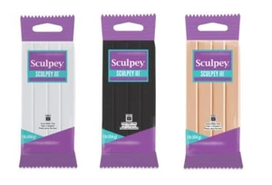 CLEARANCE Sculpey III Polymer Clay 1 lb Pound Block - Choose from 2 Colors - Picture 1 of 1