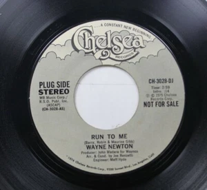 Pop Promo 45 Wayne Newton - Run To Me / On Chelsea Records - Picture 1 of 2