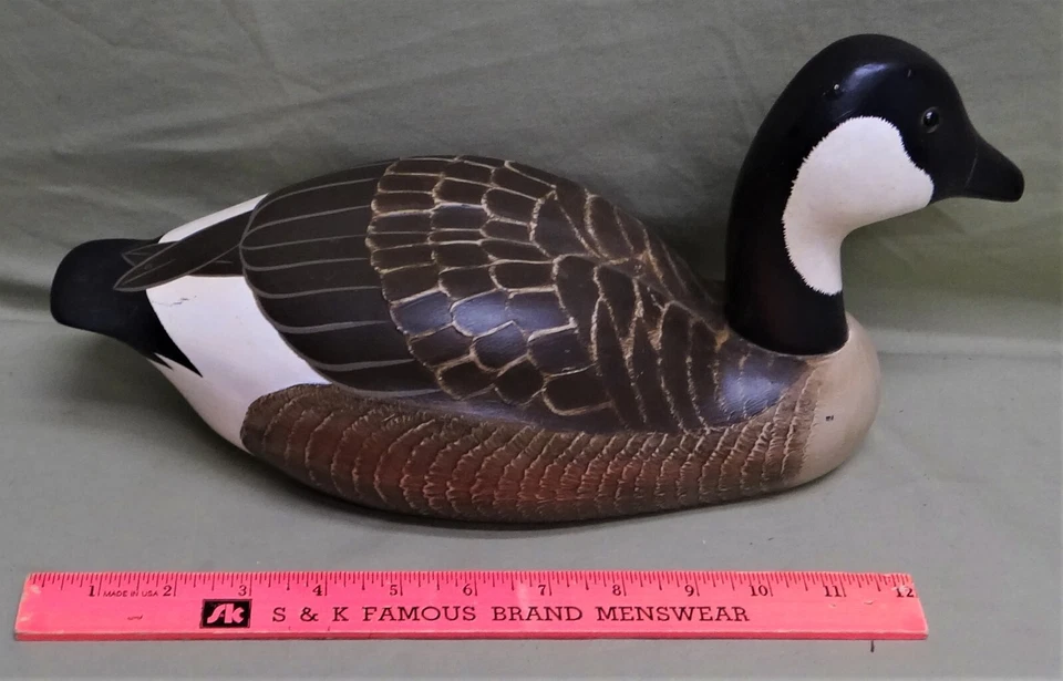1/2 Size Canada Goose Decoy  Painted by Sarah Heikey, 1987 - Image 1 of 4