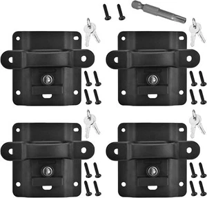 SPEEDWOW Bed Tie Down 2015-2022 F150/250/350 Downs & Plates, Black  - Picture 1 of 2