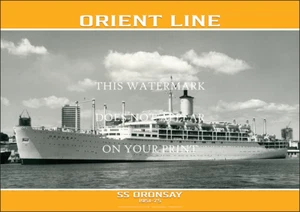 Orient Line SS Oronsay A1 Art Print – 1951-75 Australia Suez – 84 x 59 cm Poster - Picture 1 of 4