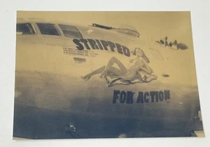 WWII WW2 Photo Photograph Nose Art Bomber Airplane Fighter Stripped For Action - Picture 1 of 3