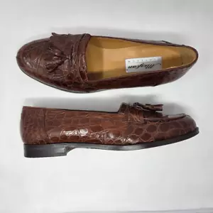 MOCASSINO MEZLAN PLATINUM RODEO COMPLETO ORIGINALE COCCODRILLO KILTIE NAPPA UOMO 10,5 M - Foto 1 di 9