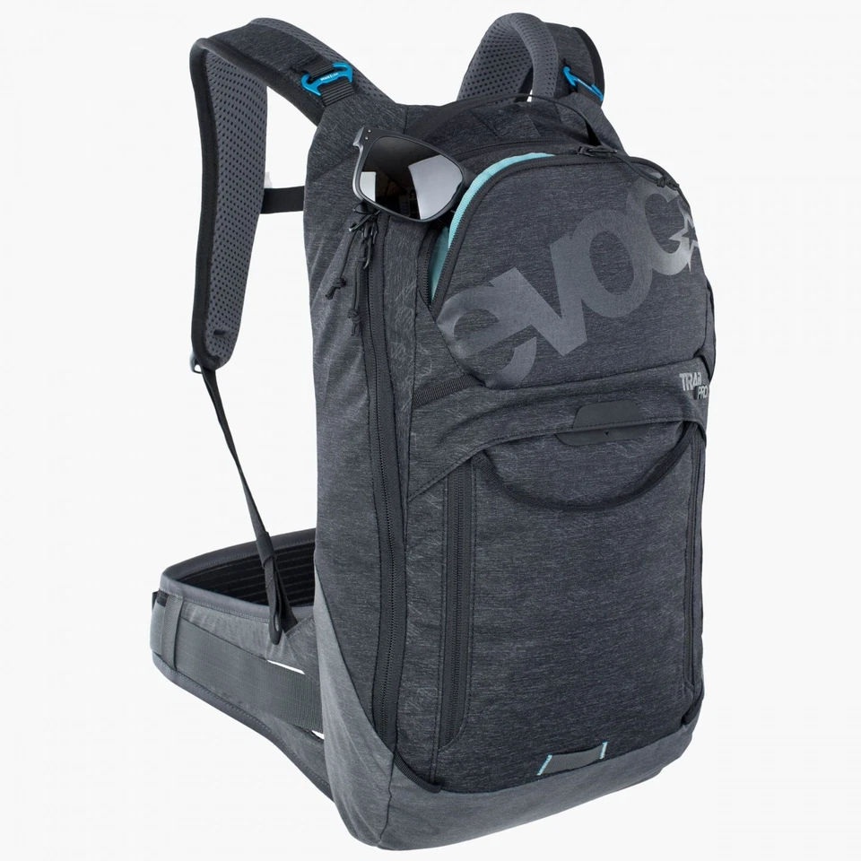NEW EVOC Trail Pro 10 Protector backpack 10L Carbon/Grey SM - Image 1 of 4