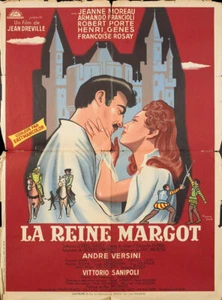 Póster medio francés de 1954 de Queen Margot - Imagen 1 de 1