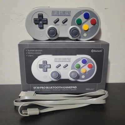 GAMEPAD 8BITDO SF30 PRO Descatalogado, completo, probado y funciona.  Foto 1 de 4