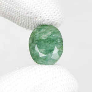 6.12 Ct. Oval Cut Natural Green Emerald Loose Gemstone For Jewelry Making - Picture 1 of 4