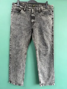 Lee Jeans. Mens 40Short 40W 32L. Black Acid Wash Regular Straight Leg SKU 79083 - Picture 1 of 10