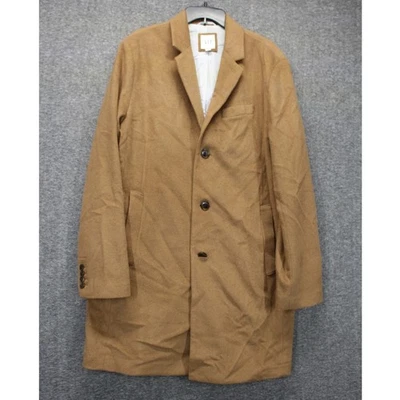 GAP Men’s Wool Cashmere Top Coat, Size Large Tan Camel Overcoat - Image 1 of 4