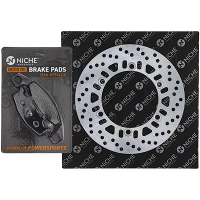 Kit de pastillas de rotor de freno NICHO para Kawasaki 43082-1123 trasero derecho semi metálico Foto 1 de 4