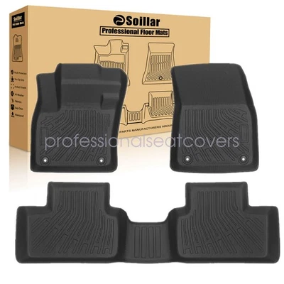 Juego de tapetes delanteros y segunda fila 3D TPE 2019-2025 negro NUEVO Foto 1 de 4