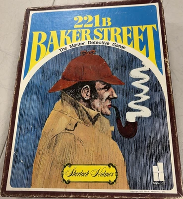 Jay N Hansen Vintage Board Game 221 B Baker Street Sherlock Holmes 1977 Sets 1-4 - Image 1 of 4