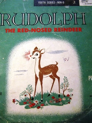 RUDOLPH the Red Nosed REINDEER Paul Wing CHILDRENs CHRISTMAS Record VICTOR Y-353 Foto 1 de 4