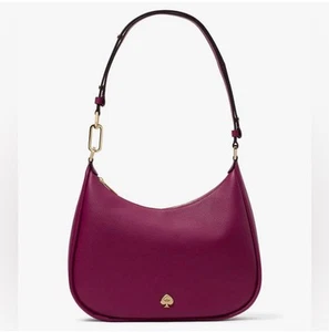 Kate Spade Leather Kayla Large Shoulder Bag Dark Raspberry New With Tag - Picture 1 of 8