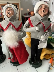 Byers Choice 1986-90 The Carolers Family Set Of 5 Byers Ltd one has no hat - Picture 1 of 18