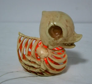 Halloween Baby Duck Skeleton Light Up Spooky Animal Graveyard Decor Prop WORKS - Picture 1 of 5