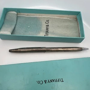 Vintage TIFFANY & CO. STERLING SILBER KUGELSCHREIBER 925 mit Box und Tasche - Bild 1 von 5