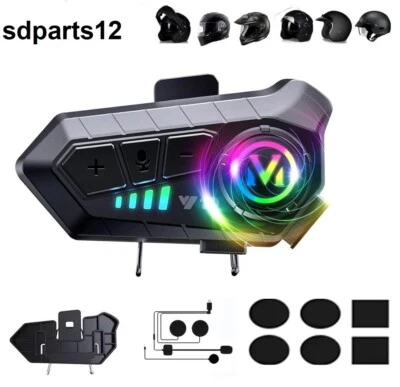 Casque Moto Kit Bluetooth bt5.3 Stéréo Mains Libres Sans Fil Étanche Anti Bruit - Photo 1/4