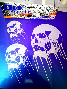 dripping skull mylar airbrush art stencil set of 3 sizes. - Picture 1 of 2