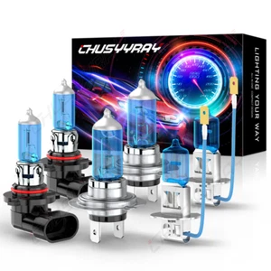 For Subaru Legacy 05-07 -Halogen Headlight Bulbs High Low Beam + Fog Light Bulbs - Picture 1 of 12