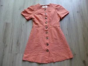 Anthropologie Gal Meets Glam Kathleen Kleid 10P A-Linie Knopfleiste Tweed neu ohne Etikett - Bild 1 von 13