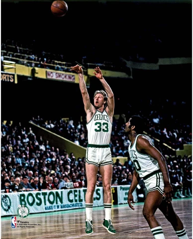 Larry Bird Boston Celtics Unsigned Jump Shot 8" x 10" Photo - Fanatics Cover