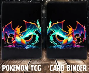 Charizard Pokemon Inspired Trading Card Binder Card Case Album Collection TCG - Picture 1 of 6