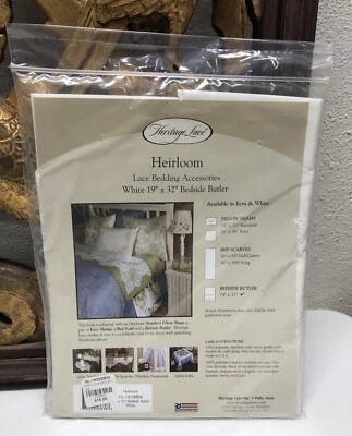 Heritage Lace Heirloom White 19" X 32" Bedside Butler