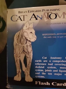 BRYAN EDWARDS PUBLISHING 52 CAT ANATOMY FLASH CARDS - Picture 1 of 3