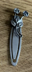 Segnalibro Fiori In Argento 800, Vintage Con Punzone AR - Foto 1 di 2