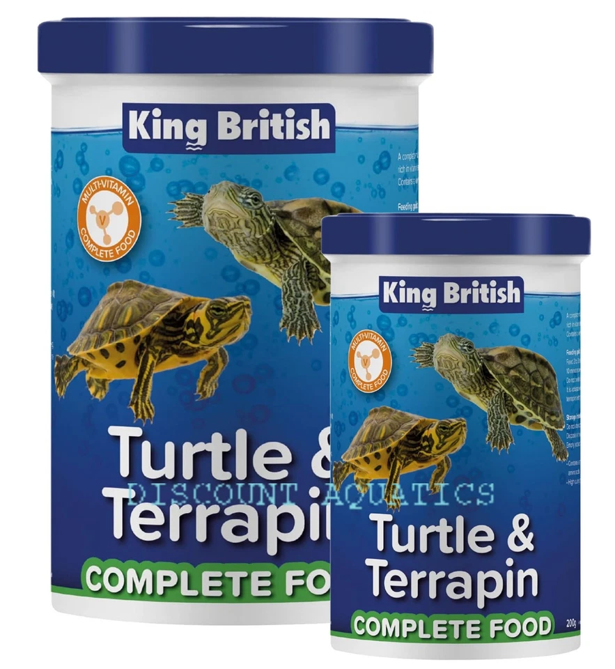 King British Turtle & Terrapin Complete Food Pellets Shrimps Krill 80/200g KB