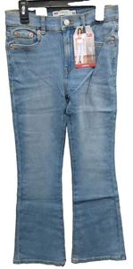 Levi's 726 Flare Girls 10 High Rise Adj. Waistband Light Wash Jeans C4 - Picture 1 of 9