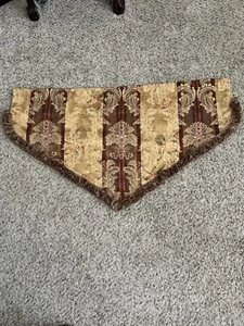 Croscill Warwick Fransen Ascot Volant 41”x23” Gold Hellbraun Grün Burgund ~ B446 - Bild 1 von 8