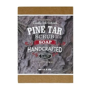 Pine Tar Scrub Soap Bar - All Natural Perfume Free - Picture 1 of 10