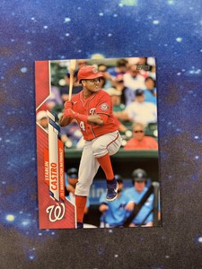 2020 Topps Update Starlin Castro Mother’s Day Pink /50 U-5 Washington Nationals