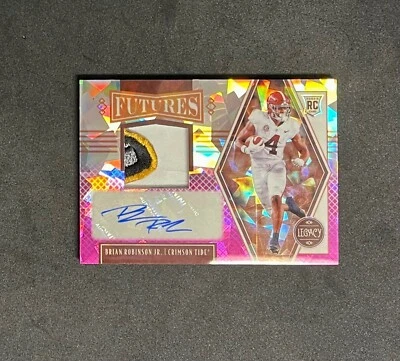 2022 Panini Legacy Futures Brian Robinson Jr Jersey Patch Autograph 3/5 - Image 1 of 2
